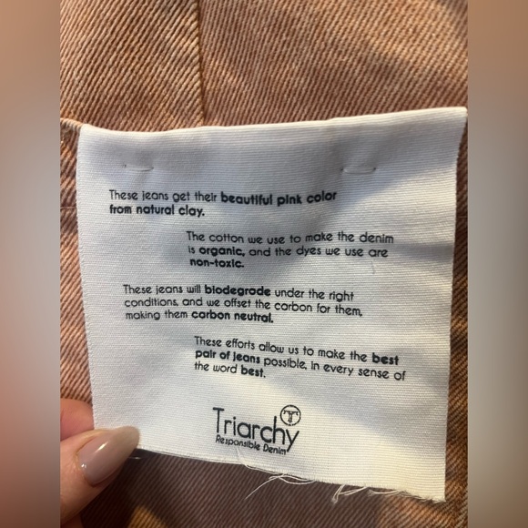 Triarchy Denim Jumpsuit with Gold Hardware in Clay - Picture 7 of 11